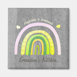 Grandma's Kitchen Rainbow 'Happiness is Homemade' Magnet