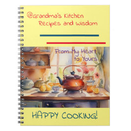 @Grandma's Kitchen Recipes Spiral bärbar dator Anteckningsbok