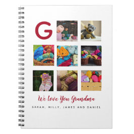 Grandmas Knitting Journal ADD Own Photos and Text Anteckningsbok