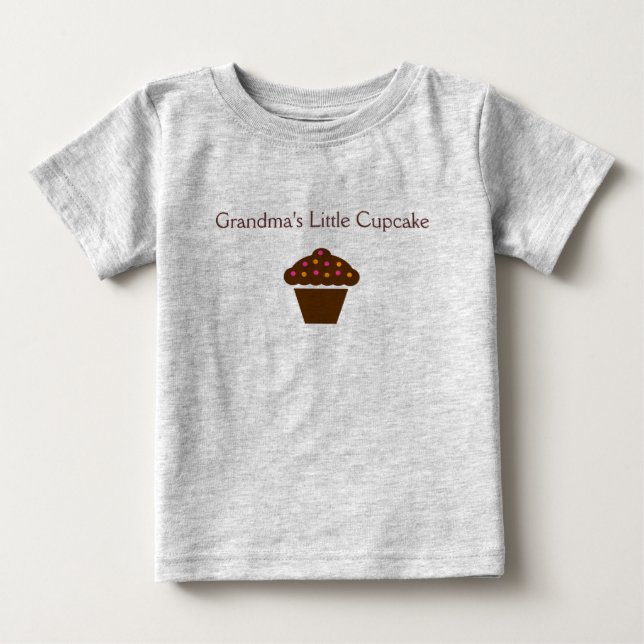 "Grandmas lilla cupkaka" - ätliga baby-utrustning Tröja (Framsida)