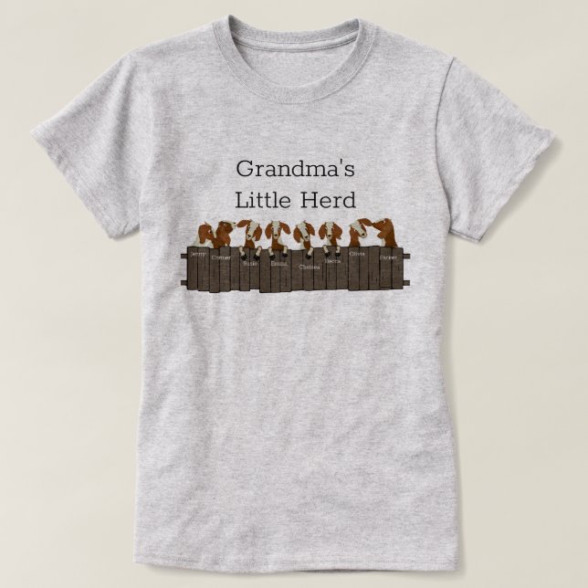 Grandmas Little Goat Herd 8 getter T Shirt (Design framsida)