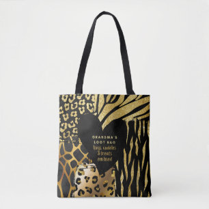 Grandmas Loot Bag Hugs Cuddles and Treats Enabled Tygkasse