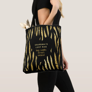 Grandmas Loot Bag Hugs Cuddles and Treats Enabled Tygkasse