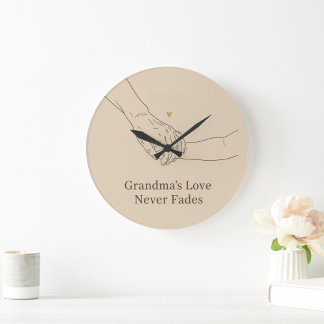 Grandma's Love Never Fades | Minimalist Family Ill Stor Klocka