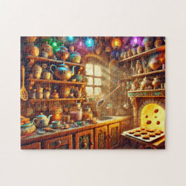 Grandma's Magical Kitchen Vintage Whimsical Bakery Pussel