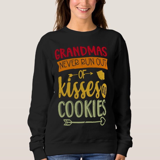 Grandmas Never Run Out Of Kisses Or Cookies Fun Gr T Shirt (Framsida)