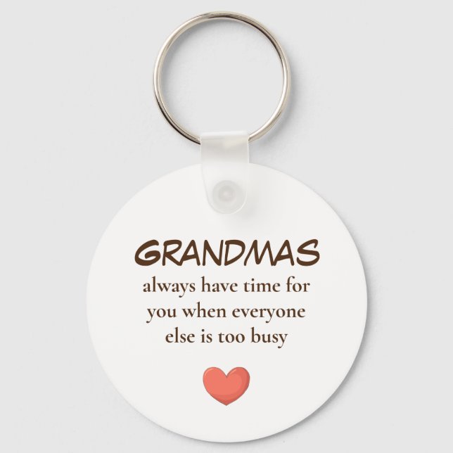 Grandmas Not to Busy-nyckelkedjor Nyckelring (Framsida)