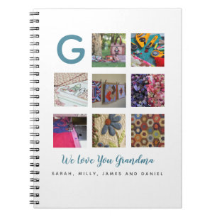 Grandmas Quilting Journal ADD Own Photos and Text Anteckningsbok