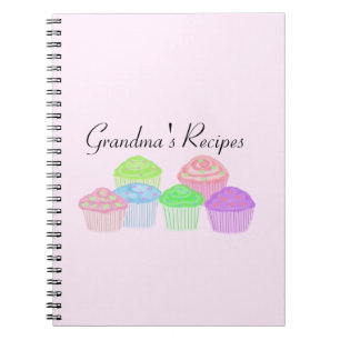 Grandmas recept - Frosted Muffinss Anteckningsbok Med Spiral