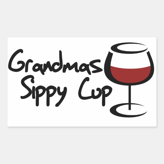 Grandmas sippy kopp rektangulärt klistermärke (Framsida)