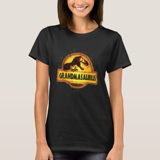 Grandmasaurus cute for Grandma Kärlek Rex Dinosaur T Shirt (Framsida)