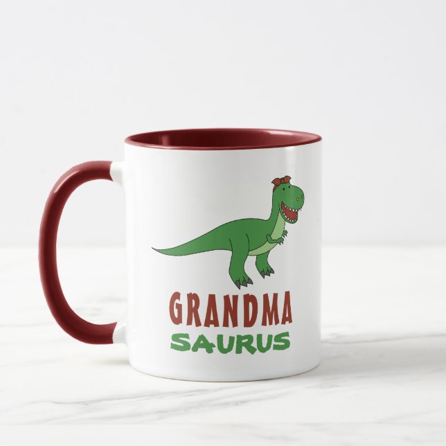 Grandmasaurus Dinosaur T-Rex Dino Nana Grandparent Mugg (Vänster)