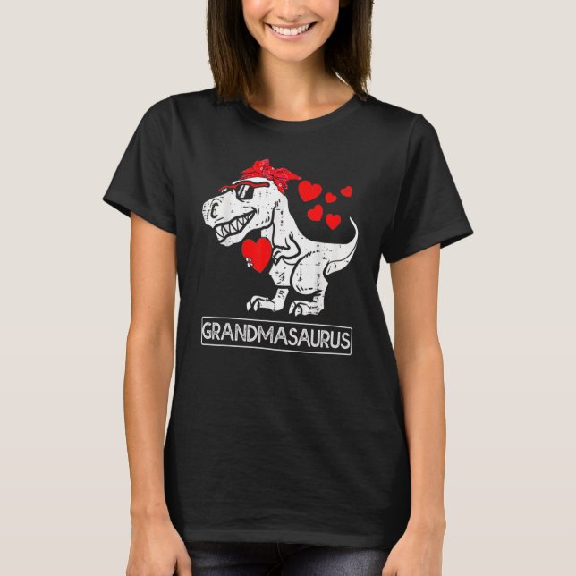 Grandmasaurus Grandma Saurus Granny Womens Grandma T Shirt (Framsida)