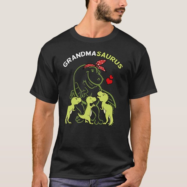 Grandmasaurus Grandma Tyrannosaurus Dinosaur Mothe T Shirt (Framsida)
