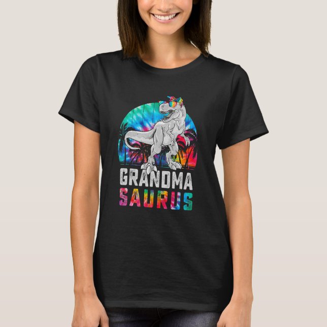 Grandmasaurus Rex Dinosaur Grandma Saurus Family M T Shirt (Framsida)