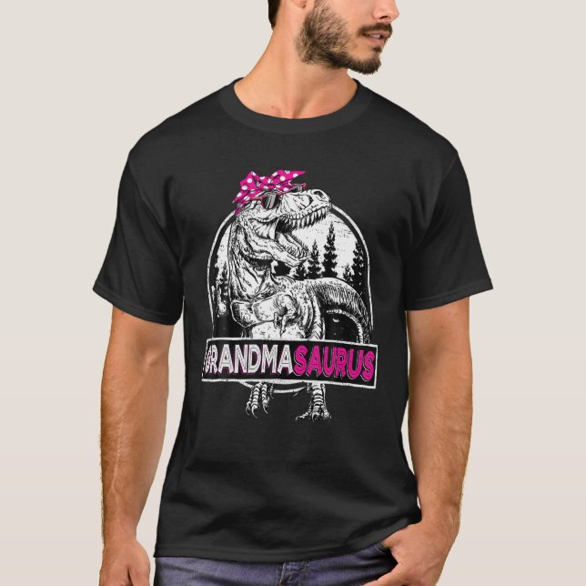 Grandmasaurus T Rex Dinosaur Grandma Saurus Mother Shirt (Framsida)