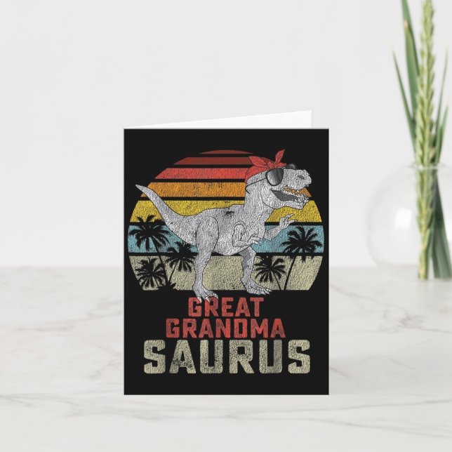 Grandmasaurus T Rex Dinosaur Mormor Saurus  Kort (Framsida)