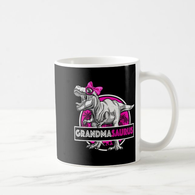 Grandmasaurus T-rex Matchande Rolig Mormor Saurus  Kaffemugg (Höger)
