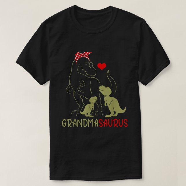 Grandmasaurus T Shirt T Rex Grandma Saurus Dinosau (Design framsida)