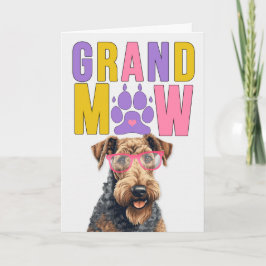 GrandMAW Airedale GrandDOG Grandföräldrar Day Helgkort