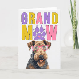 GrandMAW Airedale GrandDOG Grandföräldrar Day Helgkort