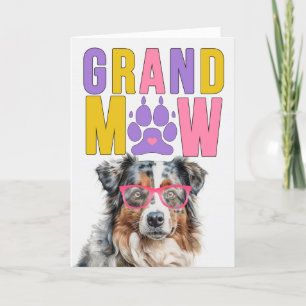 GrandMAW Australian shepherd Hund Grandföräldrar D Helgkort