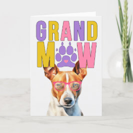 GrandMAW Basenji Hund Funny Grandföräldrar Day Helgkort