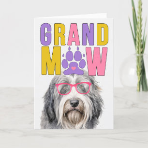 GrandMAW Bearded Collie Hund Funny Grandföräldrar Helgkort