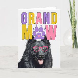 GrandMAW Belgiska Sheepdog Funny Grandföräldrar Da Helgkort