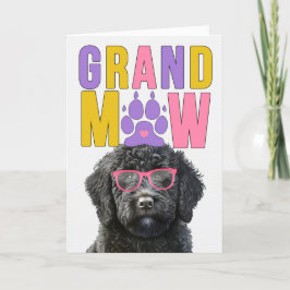 GrandMAW Black Doodle Hund Funny Grandföräldrar Da Helgkort