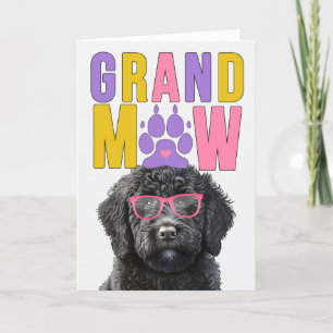 GrandMAW Black Doodle Hund Funny Grandföräldrar Da Helgkort