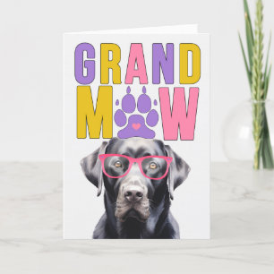 GrandMAW Black Labrador GrandDOG Grandföräldrar Da Helgkort