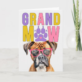 GrandMAW Boxer Hund GrandDOG Grandföräldrar Day Helgkort