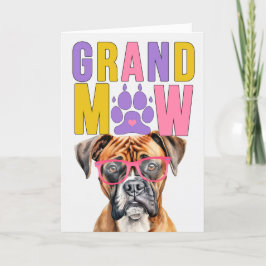 GrandMAW Boxer Hund GrandDOG Grandföräldrar Day Helgkort