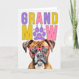 GrandMAW Boxer Hund GrandDOG Grandföräldrar Day Helgkort