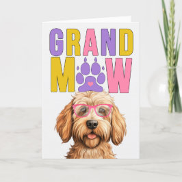 GrandMAW Caramel Doodle Hund Funny Grandföräldrar  Helgkort