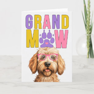 GrandMAW Caramel Doodle Hund Funny Grandföräldrar Helgkort