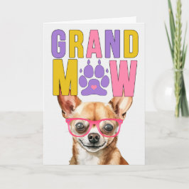 GrandMAW Chihuahua Hund GrandDOG Grandföräldrar Da Helgkort