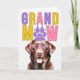 GrandMAW Chocolate Lab GrandDOG Grandföräldrar Day Helgkort
