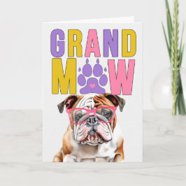 GrandMAW English Bulldog GrandDOG Grandföräldrar D Helgkort