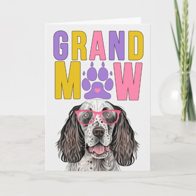 GrandMAW English Setter GrandDOG Grandparent Day Helgkort (Framsida)