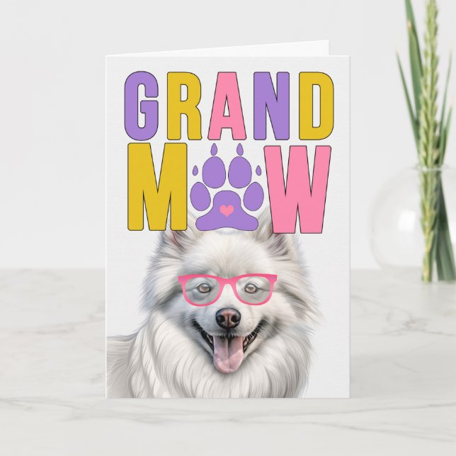 GrandMAW Eskie Hund Funny Grandföräldrar Day Helgkort (Framsida)