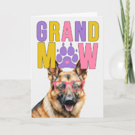 GrandMAW German Shepherd GrandDOG Grandföräldrar D Helgkort