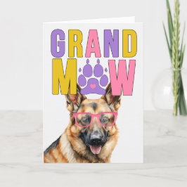 GrandMAW German Shepherd GrandDOG Grandföräldrar D Helgkort