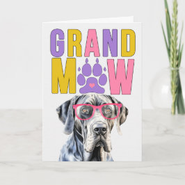 GrandMAW Great dane GrandDOG Grandföräldrar Day Helgkort