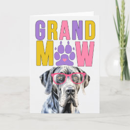 GrandMAW Great dane GrandDOG Grandföräldrar Day Helgkort