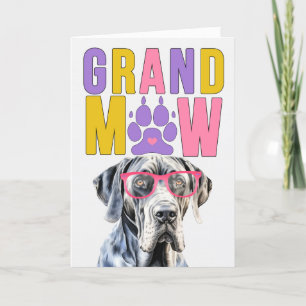 GrandMAW Great dane GrandDOG Grandföräldrar Day Helgkort
