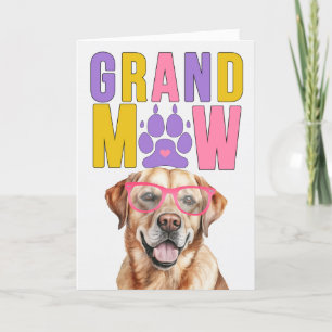 GrandMAW Gult Labrador GrandDOG Grandföräldrar Day Helgkort