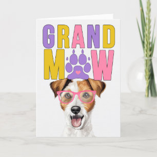 GrandMAW Jack Russell GrandDOG Grandföräldrar Day Helgkort