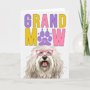 GrandMAW Komondor HUND Funny Grandföräldrar Day Helgkort